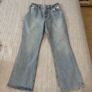 Abercrombie & Fitch Curve Love Light Blue Flare Jeans